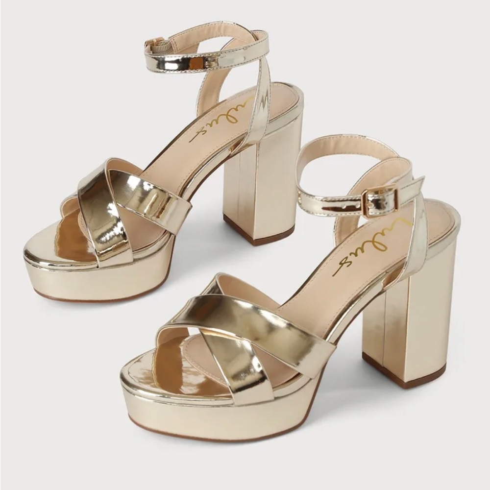 Lulus gold platforms